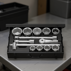Facom 1'' <b>Drive</b> 6-Point Sockets Set 41 to 80 mm High Quality Socket Tool - Product Image 3