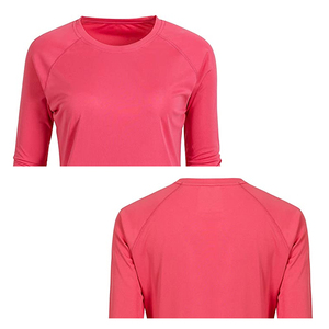 Conjunto de entrenamiento de Yoga con logotipo personalizado para mujer, camisetas de manga raglán en blanco para mujer, comodidad para mujer, poliéster Spandex, cuello redondo, deportes - Product Image 6