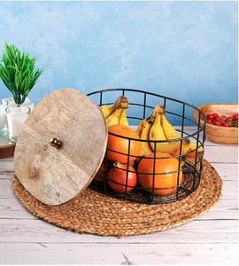 Corbeilles empilables en fil métallique et en bois organisation efficace dans un style moderne paniers écologiques très exigeants - Product Image 4