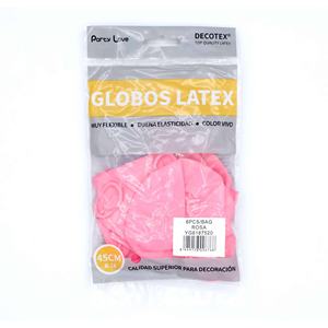 Decotex <b>Latex</b> Balloons 45cm <b>Pink</b> 6pcs Bag Party Decoration - Product Image 1