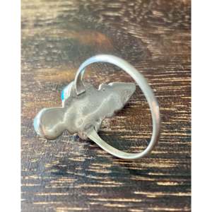Anillo Navajo Hecho a Mano con Turquesa Sleeping Beauty y Plata de Ley, Joyería Cultural Coleccionable, Talla 6.75 - Product Image 5