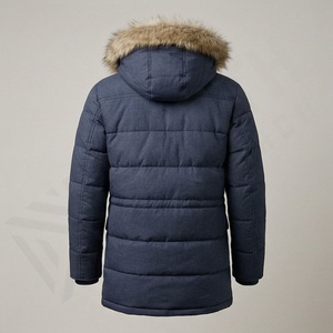 Veste parka à capuche en duvet personnalisée, nouveau style, coupe-vent, streetwear, homme, thermique, isolée, lourde, hiver, neige, vêtements d'extérieur - Product Image 2