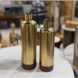 Florero decorativo de plata exclusivo para el hogar y el jardín, soporte para macetas y macetas para uso en interiores y exteriores, maceta de metal dorado - Product Image 2