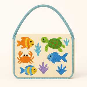 Multicolor Beaded <b>Bag</b> with Handle, Handheld <b>Bag</b>, Casual Hand <b>Bag</b>, Indian Handicraft, Handmade, <b>Baguette</b> <b>bag</b>, - Product Image 1