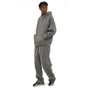 Men's Gray Sweatpants Elastic Waist Drawstring Casual Joggers Side Pockets Breathable Cotton <b>Pants</b> Autumn Wear <b>Pants</b> & Trousers - Product Image 2