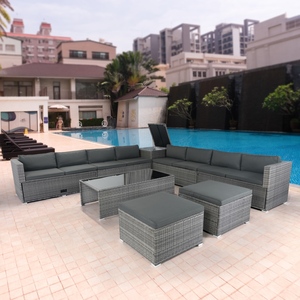 2025 nouveau salon modulaire extérieur IPRO ensemble 100% coussins en Polyester galvanisé poudre manteau couverture de toit en acier style como canapés de jardin - Product Image 3