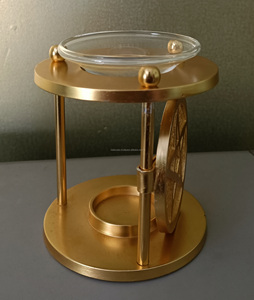Quemador de aceite de incienso de latón decorativo, con pentagrama chapado en oro, luz de té, calentador de Aroma hecho a mano, quemador de perfume - Product Image 6