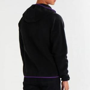 Veste polaire en tricot coupe-vent respirant pour hommes Logo personnalisé Polyester souple grande taille col montant imprimé d'hiver réversible - Product Image 2