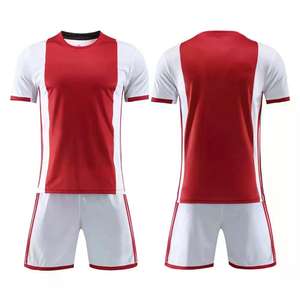 Uniforme de Fútbol de Manga Corta con Cuello Redondo Azul 100% Poliéster al por Mayor para Hombre y Mujer, Logotipo Personalizado Incluido - Product Image 1