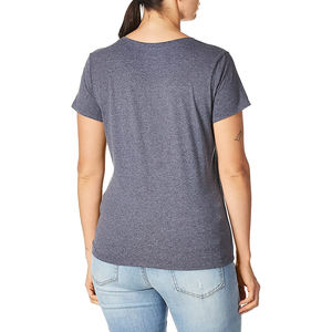 100% algodón moda barato logotipo personalizado mujeres camisetas de alta calidad Color sólido manga corta al por mayor camiseta en blanco mujeres - Product Image 5