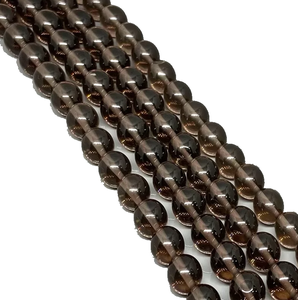 Cuentas de Piedra, Cuentas de Cuarzo Ahumado, Hilo de Piedras, Joyería de Piedras, Gema Suave Suelta, Collar Curativo, Cristal Natural al por Mayor - Product Image 5