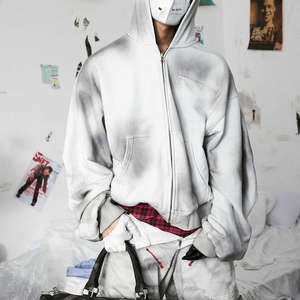 Top Trending Classical Customized Logo Embroidered Polyester/Cotton Fleece Winter Streetwear Casual Pullover Zipper Men's - Product Image 1