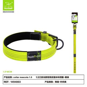Collare per Cani in Neoprene con Tripla Riflettività e Motivo Tank Unico, Collari Eleganti per Animali Domestici - Product Image 3