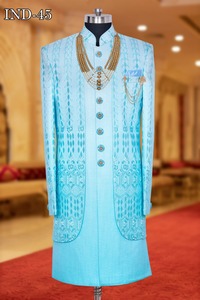 ผู้ชายปักอินโดเชอร์วานีตะวันตกสำหรับงานแต่งงาน - Product Image 2