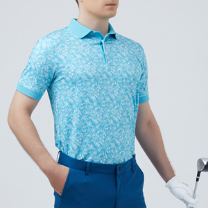 Camisa de Golf Premium para Hombre, Cuello Camisero, Tejido de Punto, Logotipo Personalizado, Impresión Digital, Manga Corta, Secado Rápido, Transpirable - Product Image 3