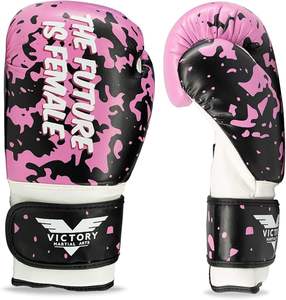 Guantes de Boxeo Negros de Diseño Simple para Adultos, Resistentes a Desgarros, 8oz, 10oz, 12oz, 14oz, 16oz, de Cuero PU - Product Image 1