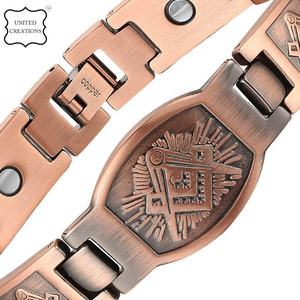 Pulsera de cobre de moda para hombre al por mayor pulsera de hombre magnética ajustable de cobre puro magnética hecha a mano - Product Image 4