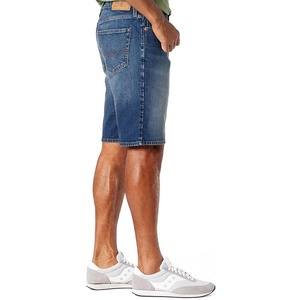 Vente en gros 100% coton 14 OZ Denim brut lavé Jorts pour hommes Baggy Cross-Pants Jeans Shorts Design personnalisé Logo avant Style décontracté - Product Image 4