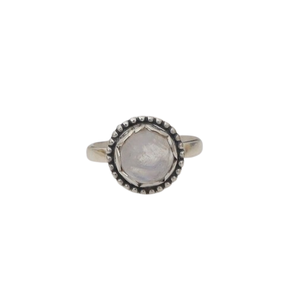 Anillo de regalo de boda de Plata de Ley 925 hecho a mano, piedra preciosa de tendencia, piedra lunar, Spinner chapado en rodio para fiestas, joyería estampada - Product Image 1