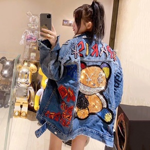 แจ็กเก็ตยีนส์ซักได้ใช้ได้ทั้งชายและหญิงเสื้อนอกสไตล์สตรีทลำลอง - Product Image 3