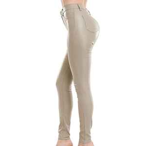 กางเกงเอวสูงสำหรับผู้หญิงกางเกงสกินนี่ PU แบบลำลองสำหรับฤดูหนาวดีไซน์ล่าสุด - Product Image 4