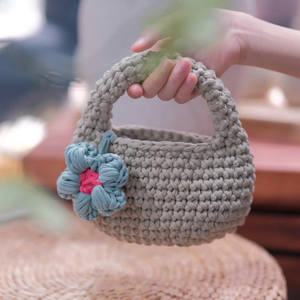 กระเป๋าถักโครเชต์สำหรับผู้หญิงกระเป๋าผ้าถักสะพายไหล่กระเป๋าถักโครเชต์น่ารักสำหรับเด็กผู้หญิงผลิตในเวียดนาม - Product Image 4