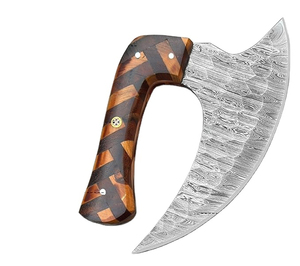 Wholesale Customized Premium Quality OEM ODM Service Damascus Hunting Steel Axe and Meat Chopping Utility with Leather Sheath - Product Image 1