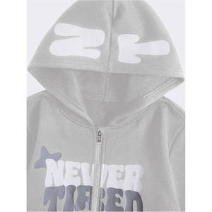 Sweat à capuche classique pour homme, respirant, imprimé, à fermeture éclair, manches longues, coupe classique, pour un usage quotidien en ville - Product Image 4