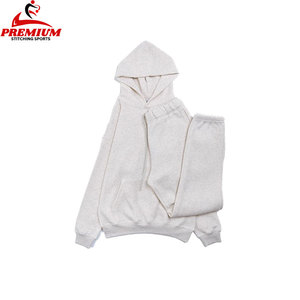 Survêtement de jogging pour hommes personnalisé 450 gsm pantalon de survêtement ample et lourd à capuche ensemble de survêtement et sweat à capuche à bas prix - Product Image 1