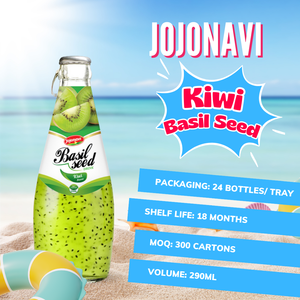 น้ำดื่มเมล็ดโหระพาขวดแก้ว290มล. แบรนด์ jojonavi - Product Image 2