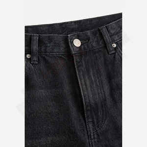 Proveedor Mayorista de Jeans de Mezclilla para Hombre, Estilo Baggy Recto, con Pedrería Completa de 14 Onzas, Impresión Digital 3D y Cinturón en la Cintura - Product Image 4