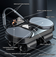 Roue abdominale pliable à rebond automatique en ABS/PVC à quatre roues pour usage domestique, unisexe, facile à transporter, tonification abdominale efficace