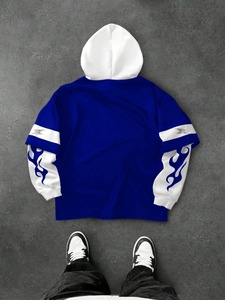 เสื้อสเวตเตอร์แบบสวมศีรษะแขนยาวมีฮู้ดซิปครึ่งแขนเสื้อสเวตเตอร์สวมหัวมีสไตล์สวมใส่สบายสำหรับยิมหรือฤดูหนาว - Product Image 4