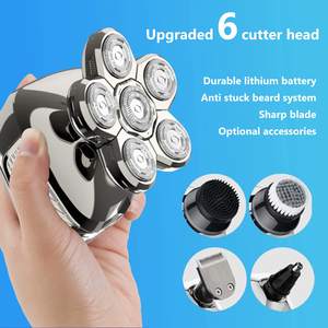 Afeitadora Eléctrica Impermeable IPX7 para Hombre, 5 en 1, Recargable por USB, con Recortador de Vello Nasal para Uso Corporal - Product Image 6