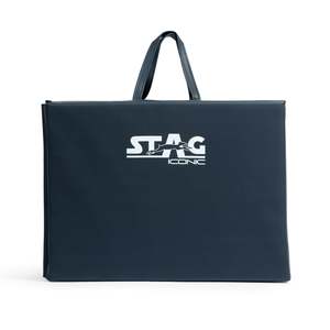 Tapis d'exercice pliable en PVC Stag Iconic, 5 cm d'épaisseur, 183x61 cm, bleu, antidérapant, unisexe, portable avec poignée de transport - Product Image 2