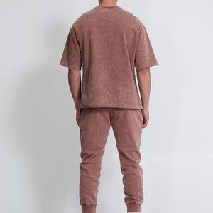 Hot Selling <b>Men's</b> Comfortable T-Shirt and <b>Trouser</b> Set Street Fashion Logo Sportswear Plus Size Summer Wear - Product Image 4