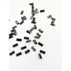 Cristal facetté noir de forme baguette 2 x 4 mm, excellente et bonne taille, diamant non monté pour la fabrication de bijoux avec certificat IGI - Product Image 4