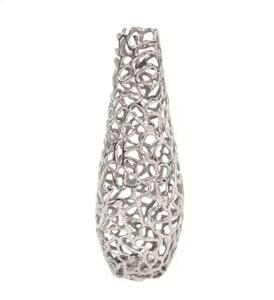 Vase à fleurs en métal de haute qualité Design moderne avec fournitures en vrac de feuilles attachées au prix de gros Vases décoratifs de vaisselle - Product Image 3