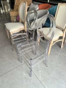 Chaises de réception en plastique transparent en gros, chaises de réception d'hôtel, chaise Phoenixi en résine transparente pour la location - Product Image 6