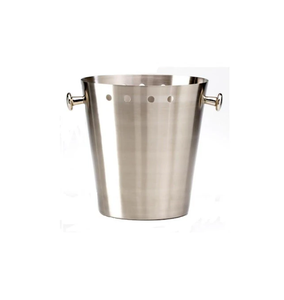 Refroidisseur de vin en métal poli avec poignée pour bar à cocktails long pour les articles de fête et les produits de bol - Product Image 2