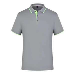OEM T-shirts de golf à col polo en tricot à boutons pour hommes, t-shirt personnalisé en coton vierge pour hommes, pull décontracté à coupe ajustée, tricoté - Product Image 2