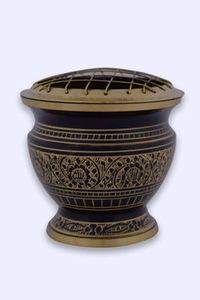Brûleur d'encens fait main attrape-cendres porte-bâton d'encens religieux support d'encens d'Inde - Product Image 4