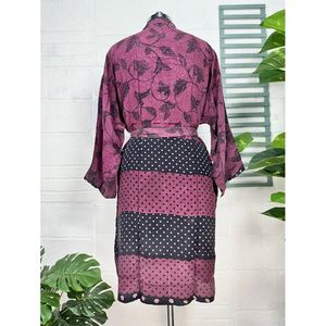Kimono Vintage de Crepé de Seda, Ligero y Lujoso, Bata Suave y Cómoda, Regalo Perfecto para Mujer, para Usar por la Noche, Tejido para Primavera - Product Image 5