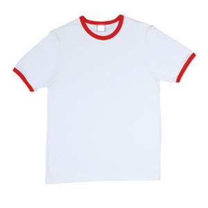 Next Level Unisexe Ringer T Shirt Rouge/Blanc Bella Canvas Custom Apparel Hommes Poly-Coton À Manches Courtes Ras Du Cou T-shirts - Product Image 1