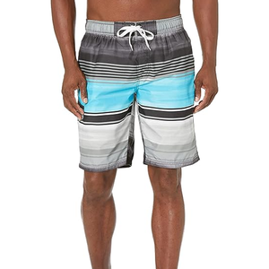Pantalones cortos de playa de cintura media de secado rápido para hombre, bañadores de lana transpirables de encaje de Color sólido, traje de baño personalizado High Street - Product Image 4