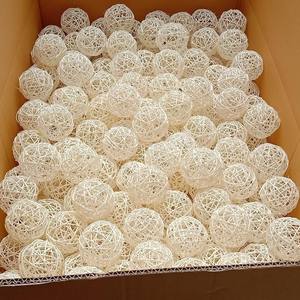 Boules de rotin en osier boules décoratives pour vase pièce maîtresse bols orbes remplissage pour Halloween automne artisanat décor à la maison - Product Image 1