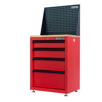 Gabinete para Herramientas de 61 cm con 4 Cajones, Rojo Mate, Acero Resistente con Recubrimiento en Polvo, con Ruedas, para Mecánicos y Garajes, Compatible con OEM/ODM, Carga de 450 kg