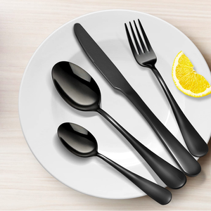 Ensemble de couverts en acier miroir noir de conception extrême avec une qualité et des matériaux supplémentaires aux meilleurs tarifs - Product Image 4