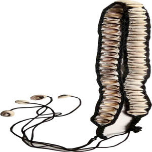 Cotton shell beaded <b>Belt</b> for <b>Women</b> Fashion Black Bag <b>White</b> Western OEM Logo Style Buckle Fabric Packing Pcs Color ind - Product Image 3