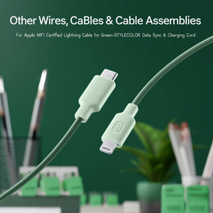 Cable Lightning Certificado por Apple MFi de 1 m Verde-STYLECOLOR, Cable de Sincronización de Datos y Carga - Product Image 3